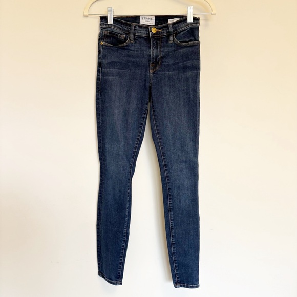 Frame Le Skinny de Jeanne Jeans in Queens Way Wash Premium Denim - size 27 - Picture 2 of 11